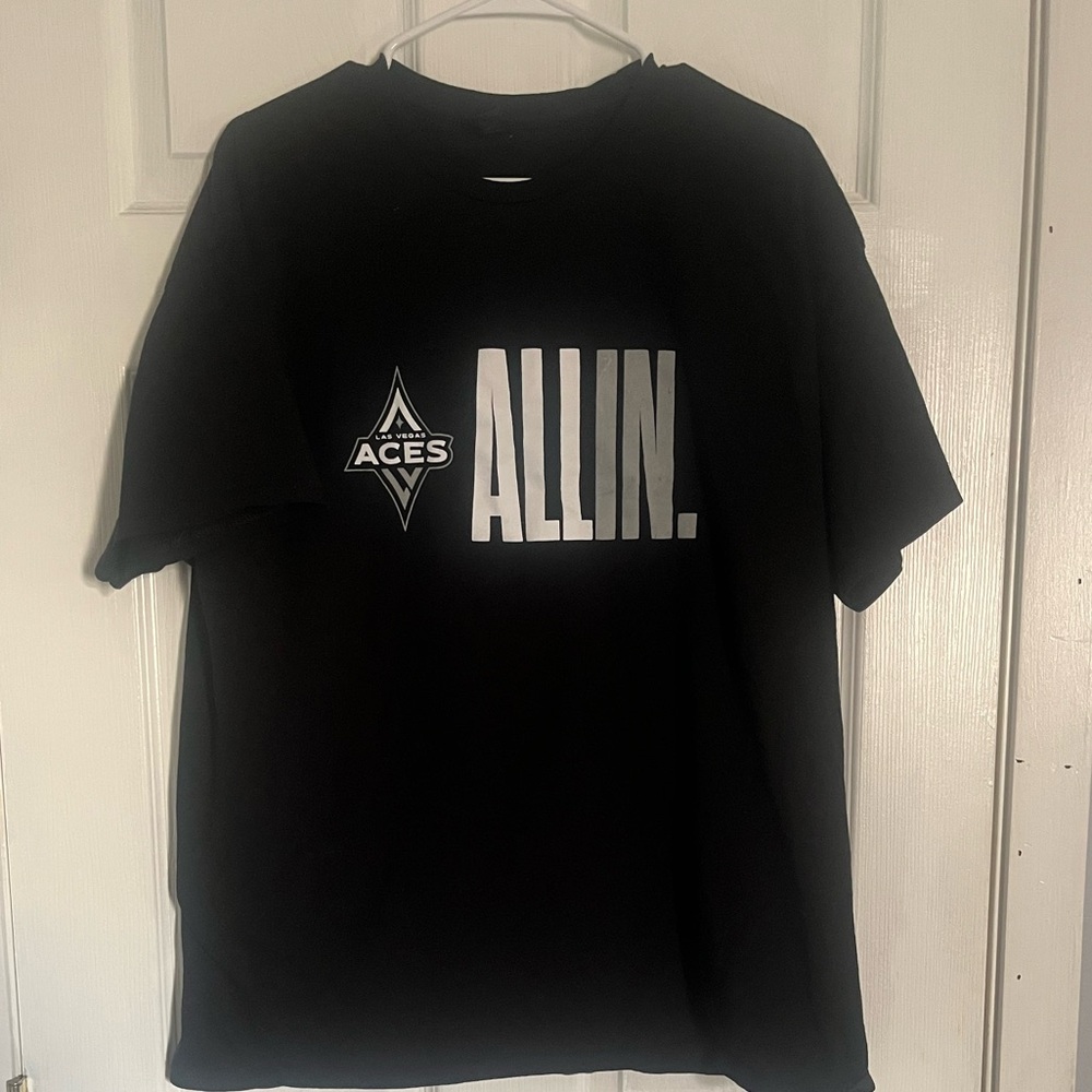 Las Vegas Aces Gildan Black Graphic Tee with White Print